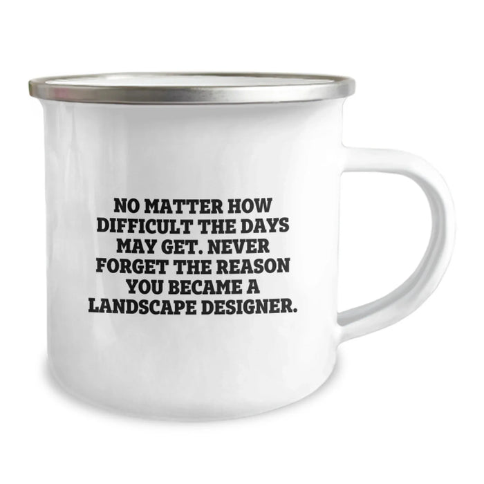 Funny Landscape Designer Gifts from Friends for Christmas Unique Camping Mugs with Never Forget the Reason You Became a Landscape Designer Quote - Image 2