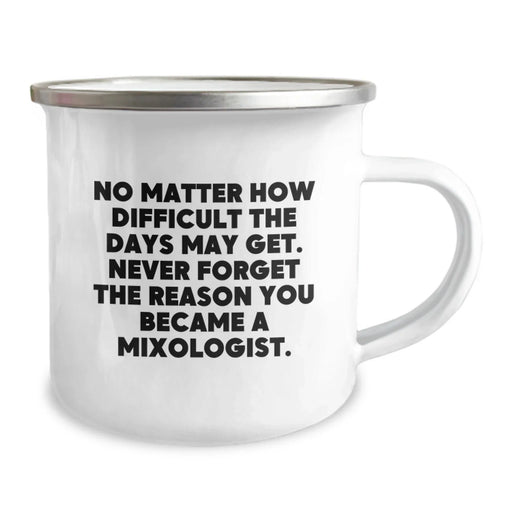 Gifts from Friends and Family for the Mixologist - Inspirational Camping Mug - Birthday Unique Gifts for Him or Her - Never Forget the Reason You Became a Mixologist - Image 2