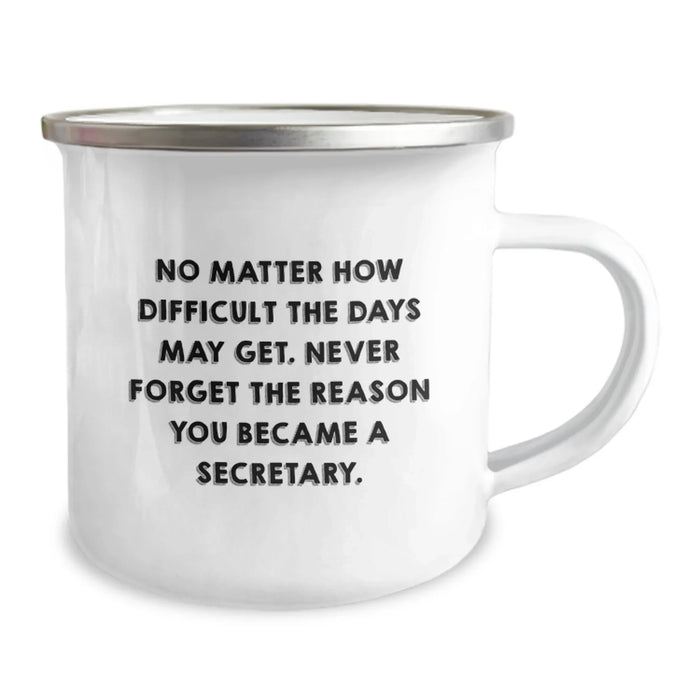 Secretary Love Camping Mug - Funny Quote for Secretary Gifts on Valentine's - Unique Gifts from Friends, Coworkers, or Family to Secretary, Secretary Appreciation Mug - Image 2