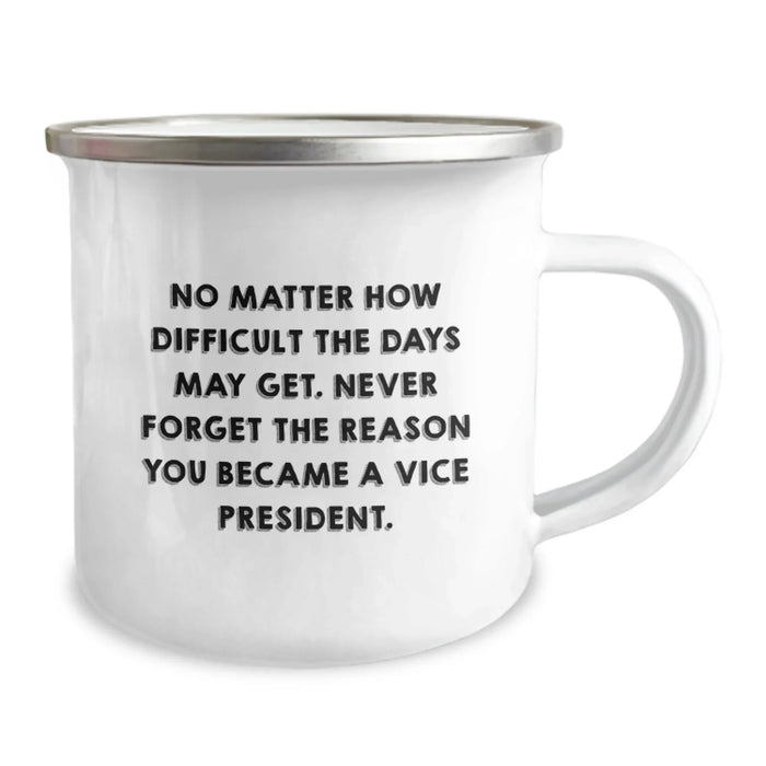 Funny Vice President Gifts for Him, Camping Mug with Inspirational Quote for Christmas, Unique and Thoughtful Present from Men to Colleagues - Image 2