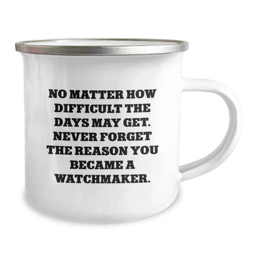 Funny Inspirational Watchmaker Gifts for Him - Valentine's Unique Watchmaker Mug, Perfect Camping Mug for Watchmaker Lovers - Quote: Never Forget Why You Became a Watchmaker - Image 2