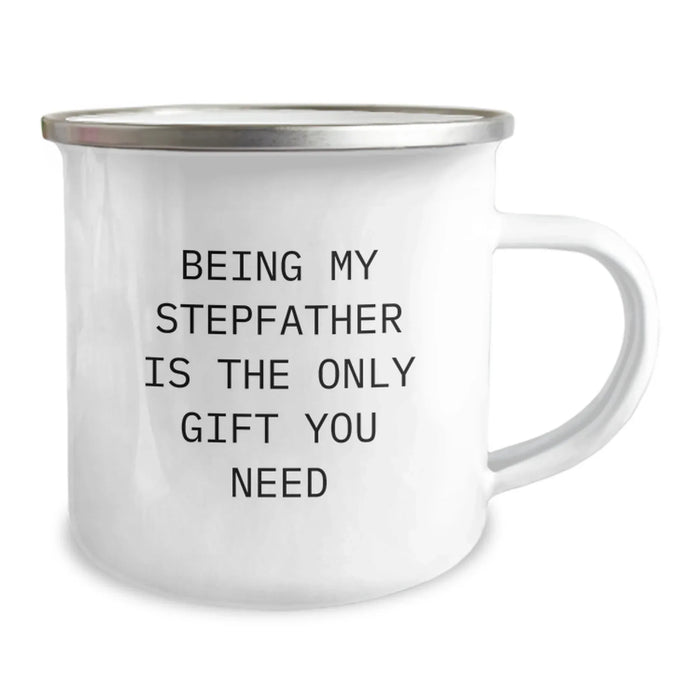 Funny Stepfather Gifts, Being My Stepfather Is The Only Gift You Need, Valentine's Unique Camping Mugs for Men, Women, Family Members - Image 2