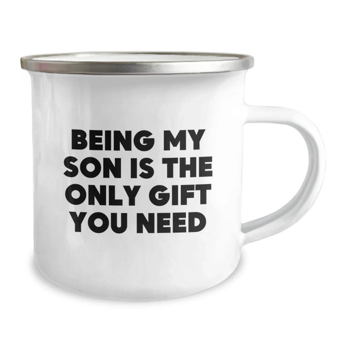 Gifts from Mom to My Son - Being My Son Is The Only Gift - Funny Camping Mug for Birthday Unique Gifts - Image 2