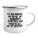 Funny Agent Camping Mug Gifts from Friends for Agent with Sarcasm Level Quote, Perfect Christmas Unique Gifts for Men - Image 2