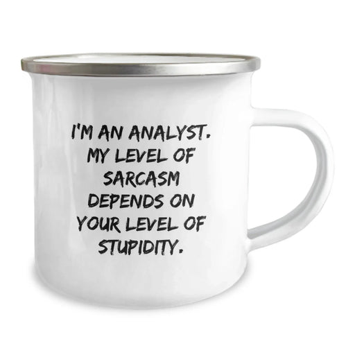 Funny Analyst Gifts for Men Women Friends Family Christmas Unique Mugs - 'I'm An Analyst. My Level Of Sarcasm Depends On Your Level Of Stupidity.' Gifts from Friends, Family, Coworkers - Image 2