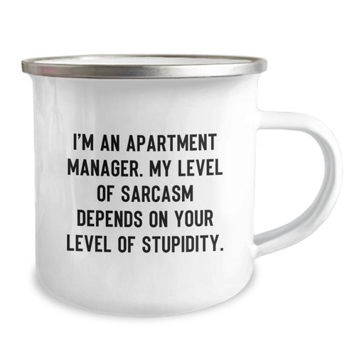 Funny Apartment Manager Gifts from Friends for Men - I'm An Apartment Manager, My Level Of Sarcasm Depends On Your Level Of Stupidity, Father's Day Unique Gifts for Him - Image 2