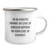 Funny Athletic Trainer Gifts from Men to Friends, Unique Camping Mug for Christmas Unique Gifts, 'I'm An Athletic Trainer. My Level Of Sarcasm Depends On Your Level Of Stupidity.' - Image 2