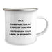 Funny Chiropractor Gifts from Men for Dad's Father's Day Unique Camping Mug - I'm A Chiropractor. My Level Of Sarcasm Depends On Your Level Of Stupidity. - Image 2