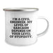 Funny Civil Engineer Gifts from Men to Civil Engineer on Valentine's - Camping Mug with Sarcasm Quote - Image 2
