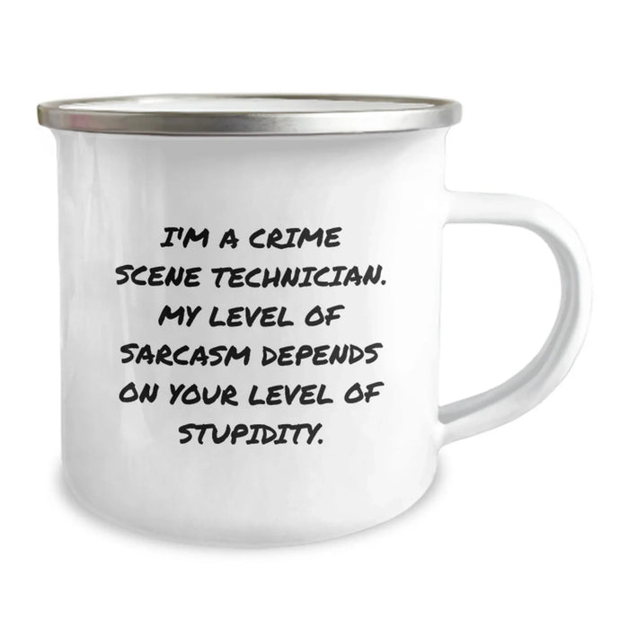 Crime Scene Technician Camping Mug, Funny Gifts from Friends to Crime Scene Technician Men, Unique Christmas Unique Gifts for Crime Scene Technicians - Image 2