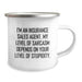 Funny Insurance Sales Agent Gifts for Men, Sarcasm Quote on Camping Mug, Unique Christmas Memorable Present from Friends - Image 2