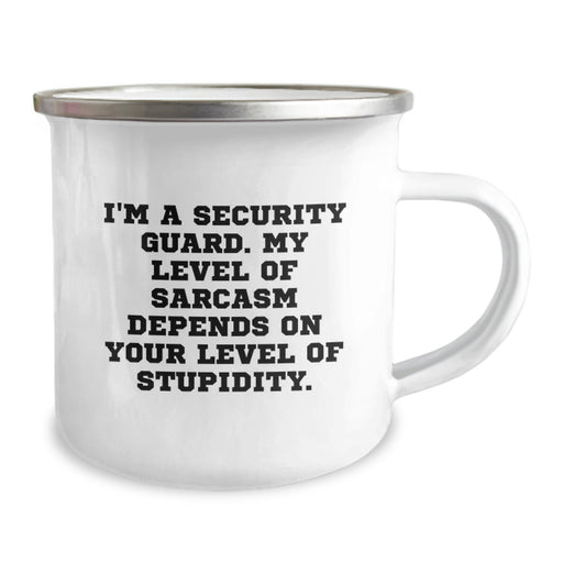 Funny Security Guard Gifts, Sarcastic Mugs for Security Guard Dad, Camping Mug for Father's Day from Family - Image 2