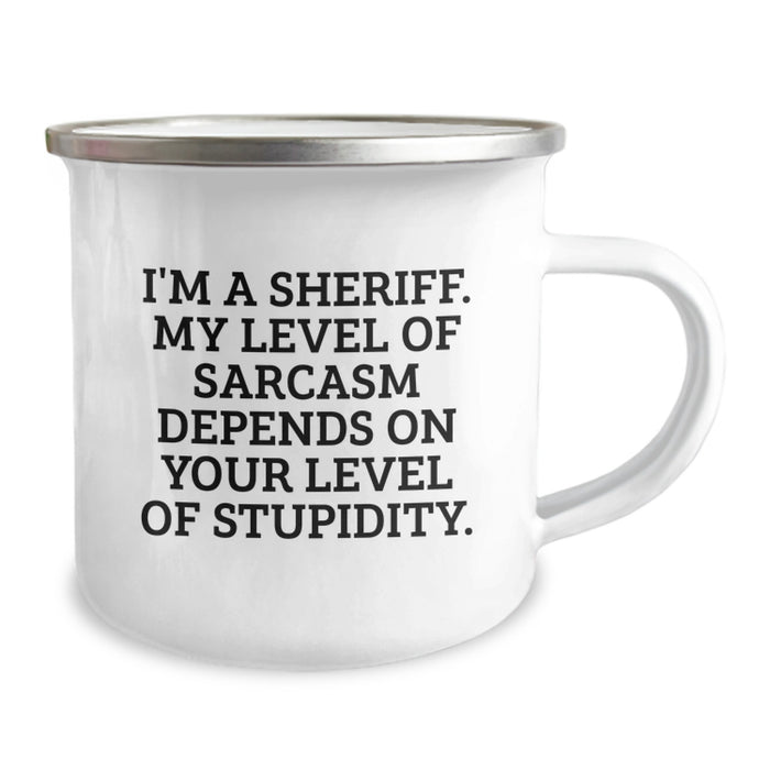 Funny Sheriff Gift for Mom - Unique Camping Mug for Sheriff Enthusiasts, Gifts from Men to Women, Sheriff Coffee Mug for Camping Lover - Image 2