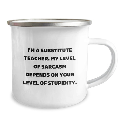 Funny Substitute Teacher Gifts for Her - I'm A Substitute Teacher Gifts from Mom, Camping Mug for Sub Teachers, Mother's Day Unique Gifts for Substitute Teachers, Cute Sarcasm - Image 2