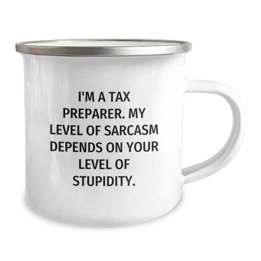 Funny Tax Preparer Gifts for Men, Birthday Unique Gifts from Friends, Camping Mug with Sarcasm Quote - Image 2