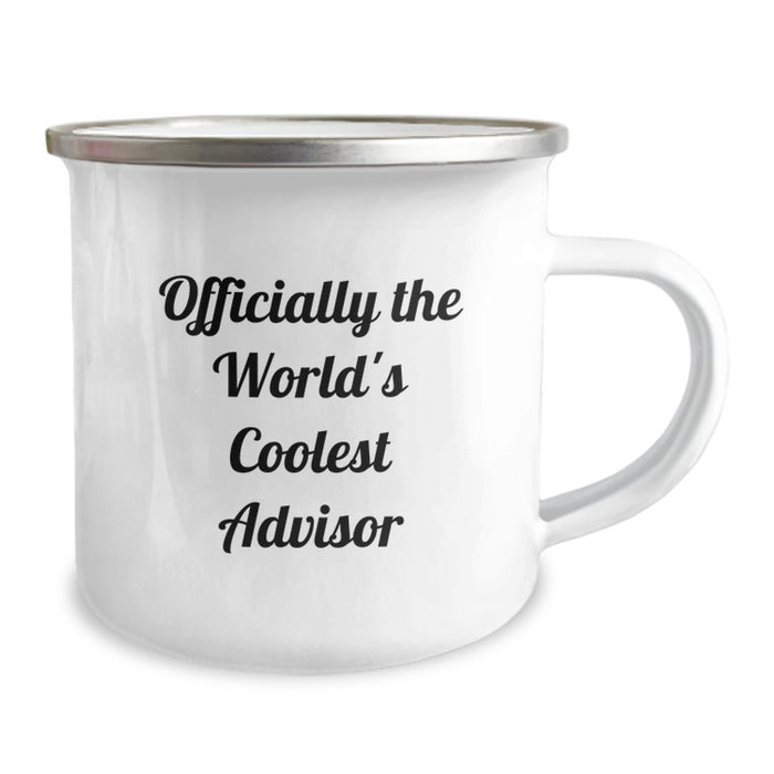 Funny Advisor Gifts from Men for Dad on Father's Day Unique Camping Mugs Officially The World's Coolest Advisor - Image 2
