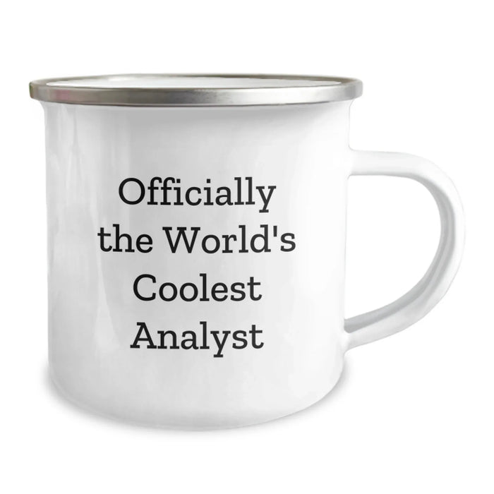 Funny Analyst Gifts, The World's Coolest Analyst, Camping Mug for Birthday Unique Gifts from Friends to Best Analyst Men, Men Analyst Gifts for Birthday Unique - Image 2