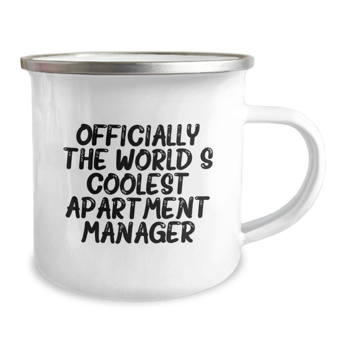 Funny Quote Gifts for Apartment Manager, Unique Camping Mug, Father's Day Unique Gifts from Friends - Image 2