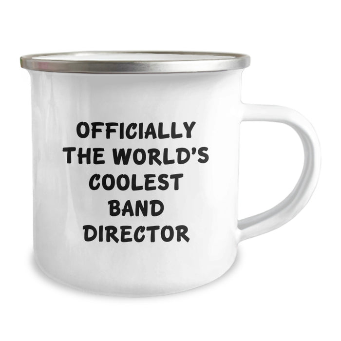 Funny Band Director Gifts for Men, Officially The World's Coolest, Camping Mug for Dad, Unique Father's Day Present, Gifts from Family to Band Director - Image 2