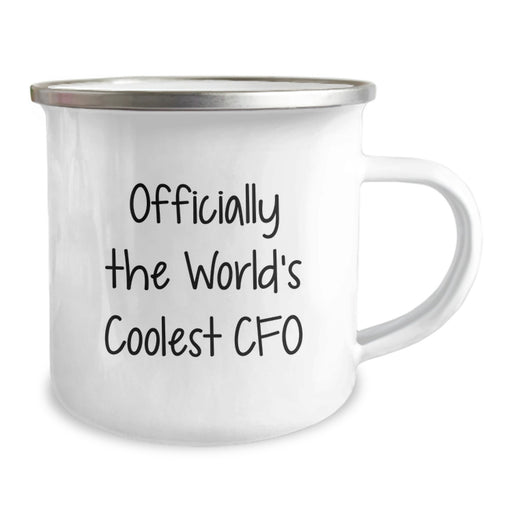 Funny CFO Gifts for Men - Officially The World's Coolest Cfo Camping Mug, Enamel Finish, 12 oz Capacity, Perfect for CFO Friends and Family on Father's Day - Image 2
