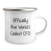 Funny CFO Gifts for Men - Officially The World's Coolest Cfo Camping Mug, Enamel Finish, 12 oz Capacity, Perfect for CFO Friends and Family on Father's Day - Image 2