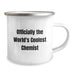 Funny Chemist Gifts from Friends for Chemist, Officially The World's Coolest Chemist, Unique Camping Mug for Graduation - Image 2