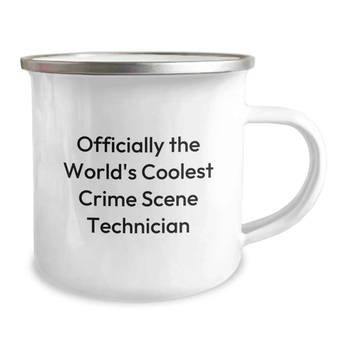 Crime Scene Technician Camping Mug, Funny Gift for Friends from Men - Officially The World's Coolest Crime Scene Technician, Perfect for Christmas Unique Gifts - Image 2