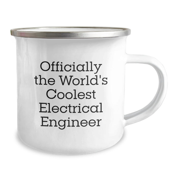 Electrical Engineer Gifts - 'Officially The World's Coolest Electrical Engineer' Funny Camping Mug, Father's Day Unique Gifts for Electrical Engineer Dad - Image 2