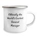 General Manager Gifts from Men, Funny 'Officially The World's Coolest', Unique Father's Day Unique Gifts Camping Mug for General Manager - Image 2