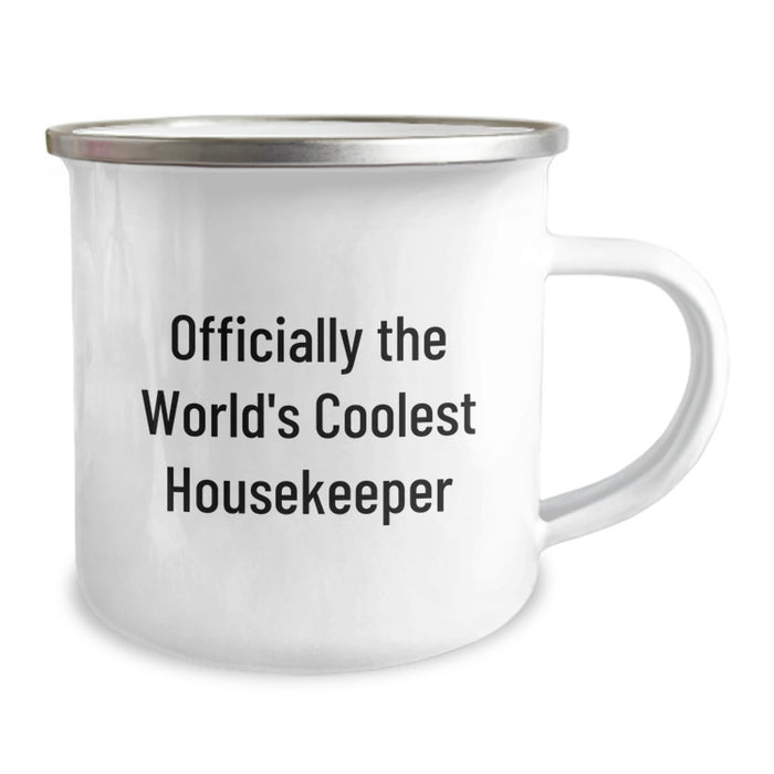 Funny Housekeeper Gifts for Her, Camping Mug Officially The World's Coolest Housekeeper, Graduation Unique Gifts from Friends - Image 2