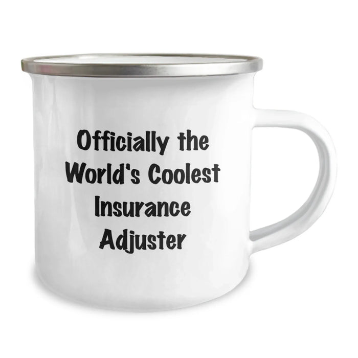 Funny Insurance Adjuster Gifts, Unique Birthday Unique Gifts for Insurance Adjuster Men from Friends, World's Coolest Insurance Adjuster Camping Mug - Image 2