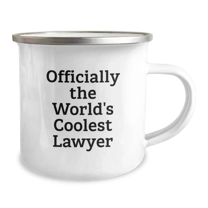 Funny Lawyer Gifts for Men, Officially The World's Coolest Lawyer, Birthday Unique Mugs for Friends, Camping Mug, Lawyer Mug - Image 2