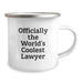 Funny Lawyer Gifts for Men, Officially The World's Coolest Lawyer, Birthday Unique Mugs for Friends, Camping Mug, Lawyer Mug - Image 2