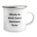 Funny Maintenance Worker Gifts from Friends for Birthday Unique Camping Mug Officially The World's Coolest Maintenance Worker - Image 2