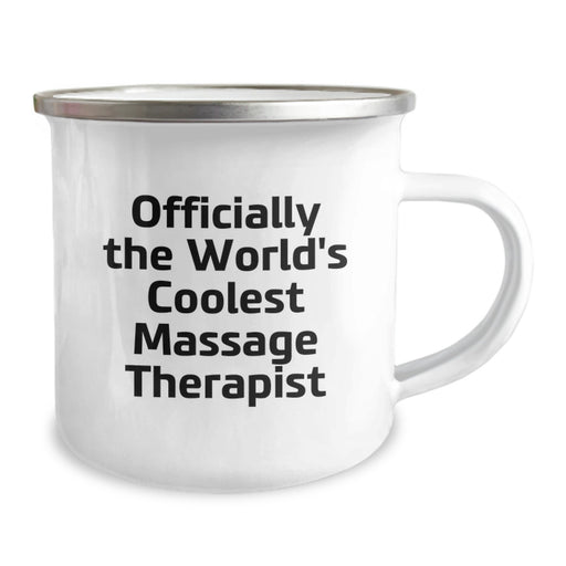 Funny Massage Therapist Gifts from Friends for Men - Officially The World's Coolest Massage Therapist Insulated 12 oz Stainless Steel Camping Mug - Image 2
