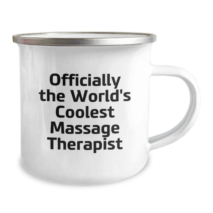 Funny Massage Therapist Gifts from Friends for Men - Officially The World's Coolest Massage Therapist Insulated 12 oz Stainless Steel Camping Mug - Image 2