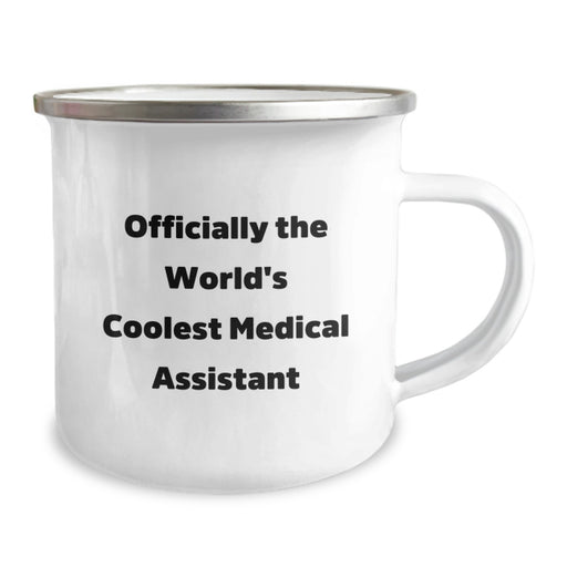 Funny Medical Assistant Gifts for Dad, Officially The World's Coolest Medical Assistant Engraved Camping Mug for Father's Day - Image 2