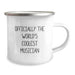 Funny Musician Gifts from Friends for Valentine's Unique Musician Camping Mug Officially The World's Coolest Musician - Image 2