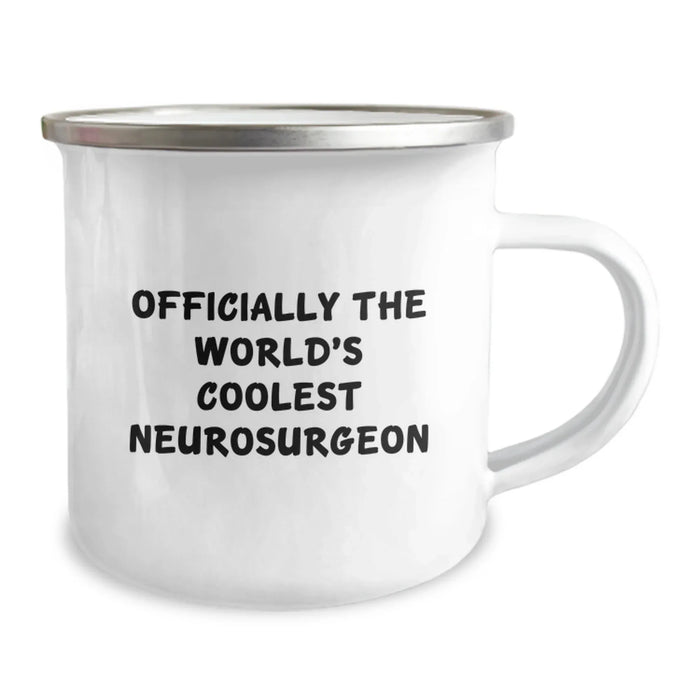 Christmas Unique Gifts from Friends and Family to the World's Coolest Neurosurgeon Camping Mug, Funny Quote, Stainless Steel, 12 oz - Image 2