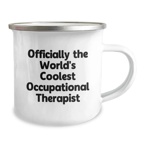 Funny Occupational Therapist Gifts for Him, Officially The World's Coolest Mug, Unique Camping Mug for Christmas - Image 2