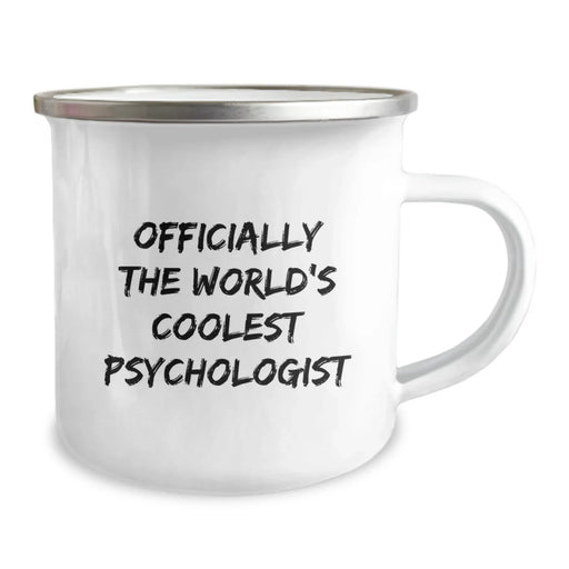 Funny Psychologist Gifts from Friends for Men, Birthday Unique Gifts for Psychologist, Camping Mug with Quote 'Officially The World's Coolest Psychologist' - Image 2