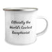 Funny Quote Receptionist Gifts for Men Valentine's Unique Camping Mug, Officially The World's Coolest Receptionist - Image 2