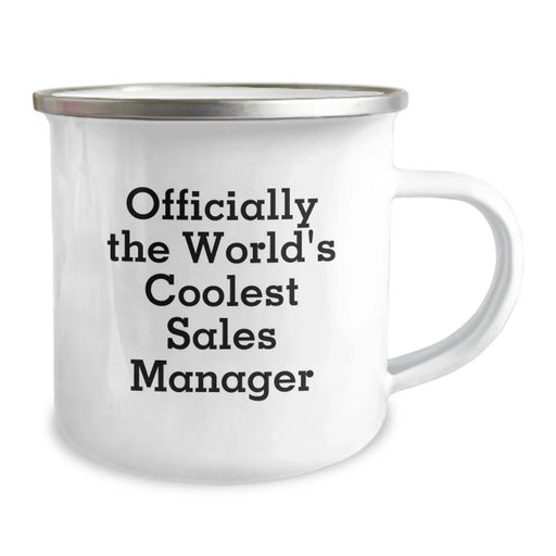 Funny Sales Manager Gifts for Valentine's, Officially The World's Coolest Sales Manager Quote, Camping Mug for Men, Women, Coworkers, Family, Friends - Image 2