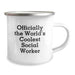 Gifts for Social Workers, Officially The World's Coolest Social Worker Camping Mug, Christmas Unique Mugs - Image 2