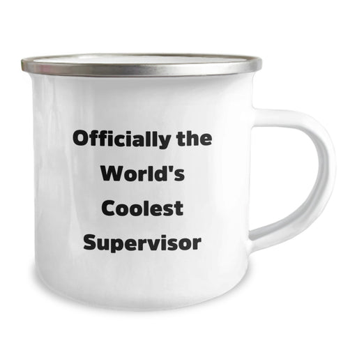 Funny Supervisor Gifts from Family, Unique Camping Mug for Supervisor Dad on Father's Day, Officially The World's Coolest Supervisor Quote - Image 2