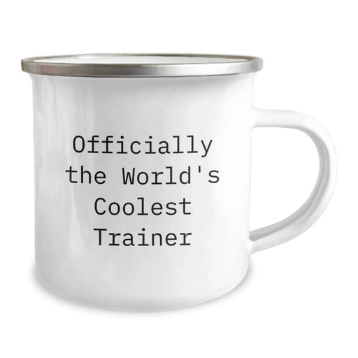 Funny Trainer Gifts for Men Valentine's Unique Camping Mug Officially The World's Coolest Trainer - Gifts from Men to Trainer Friends Family - Image 2