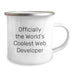 Funny 'Officially The World's Coolest Web Developer' Birthday Unique Gifts for Web Developers - Web Developer Camping Mug from Friends - Image 2