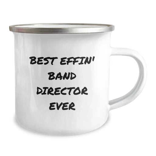 Funny Band Director Gifts for Birthday, Unique Camping Mug from Friends for the Best Effin' Band Director Ever - Image 2