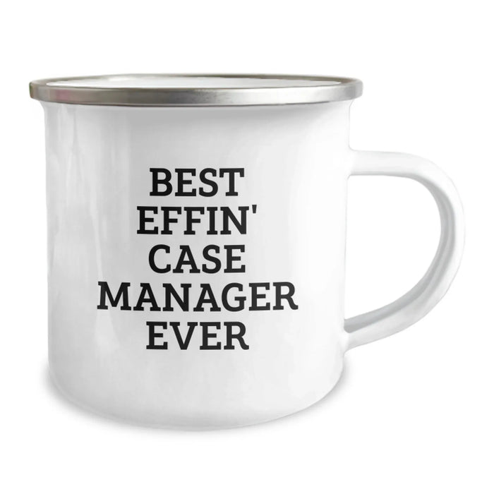 Funny Best Effin' Case Manager Ever Camping Mug Gifts for Case Manager Men Women Friends Family - Image 2