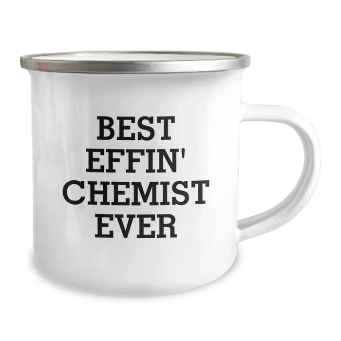 Funny Chemist Gifts Camping Mug, Best Effin' Chemist Ever, Unique Christmas Unique Gifts from Friends, for Chemist Men, Funny Camping Mug - Image 2